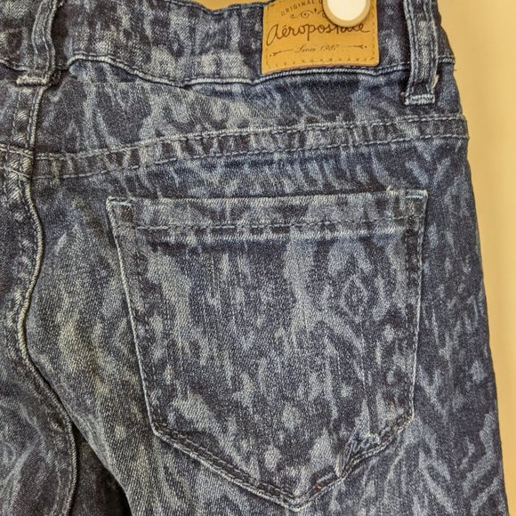 Aeropostale Womens Lola Printed Jegging Skinny Fit Jeans Size 0 - Picture 5 of 13